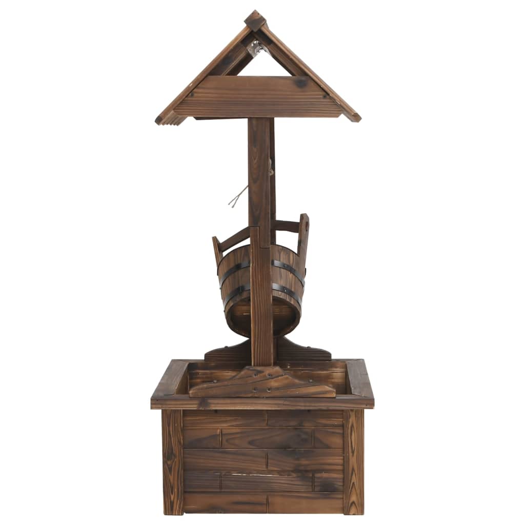 vidaXL Wunschbrunnen mit Pumpe 57x50x112 cm Massivholz Tanne