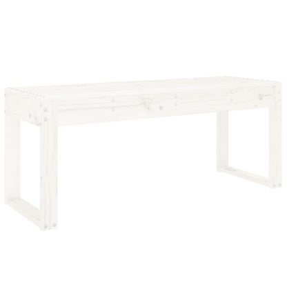vidaXL Gartenbank Weiß 110x38x45 cm Massivholz Kiefer