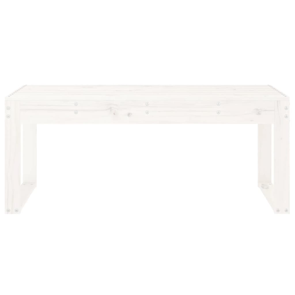 vidaXL Gartenbank Weiß 110x38x45 cm Massivholz Kiefer
