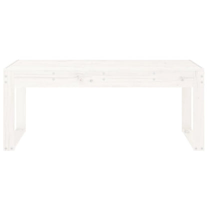 vidaXL Gartenbank Weiß 110x38x45 cm Massivholz Kiefer
