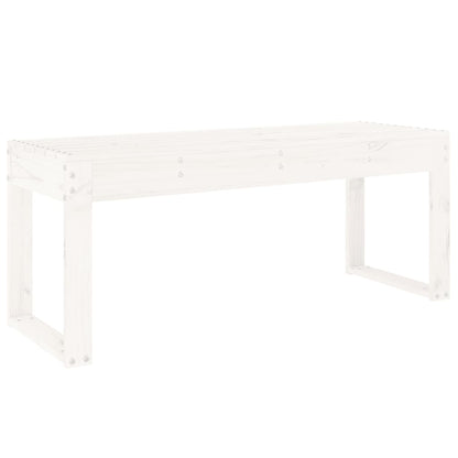 vidaXL Gartenbank Weiß 110x38x45 cm Massivholz Kiefer