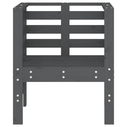 vidaXL Gartenstühle 2 Stk. Grau 61,5x53x71 cm Massivholz Kiefer