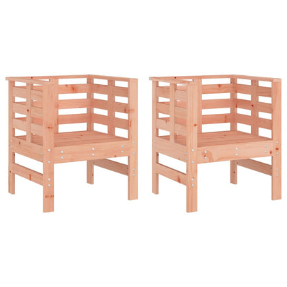 vidaXL Gartenstühle 2 Stk. 61,5x53x71 cm Massivholz Douglasie