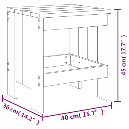 vidaXL Gartenhocker 2 Stk. Grau 40x36x45 cm Massivholz Kiefer