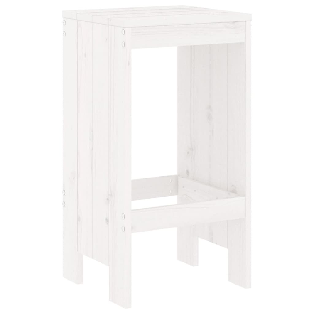 vidaXL Barhocker 2 Stk. Weiß 40x36x75 cm Massivholz Kiefer