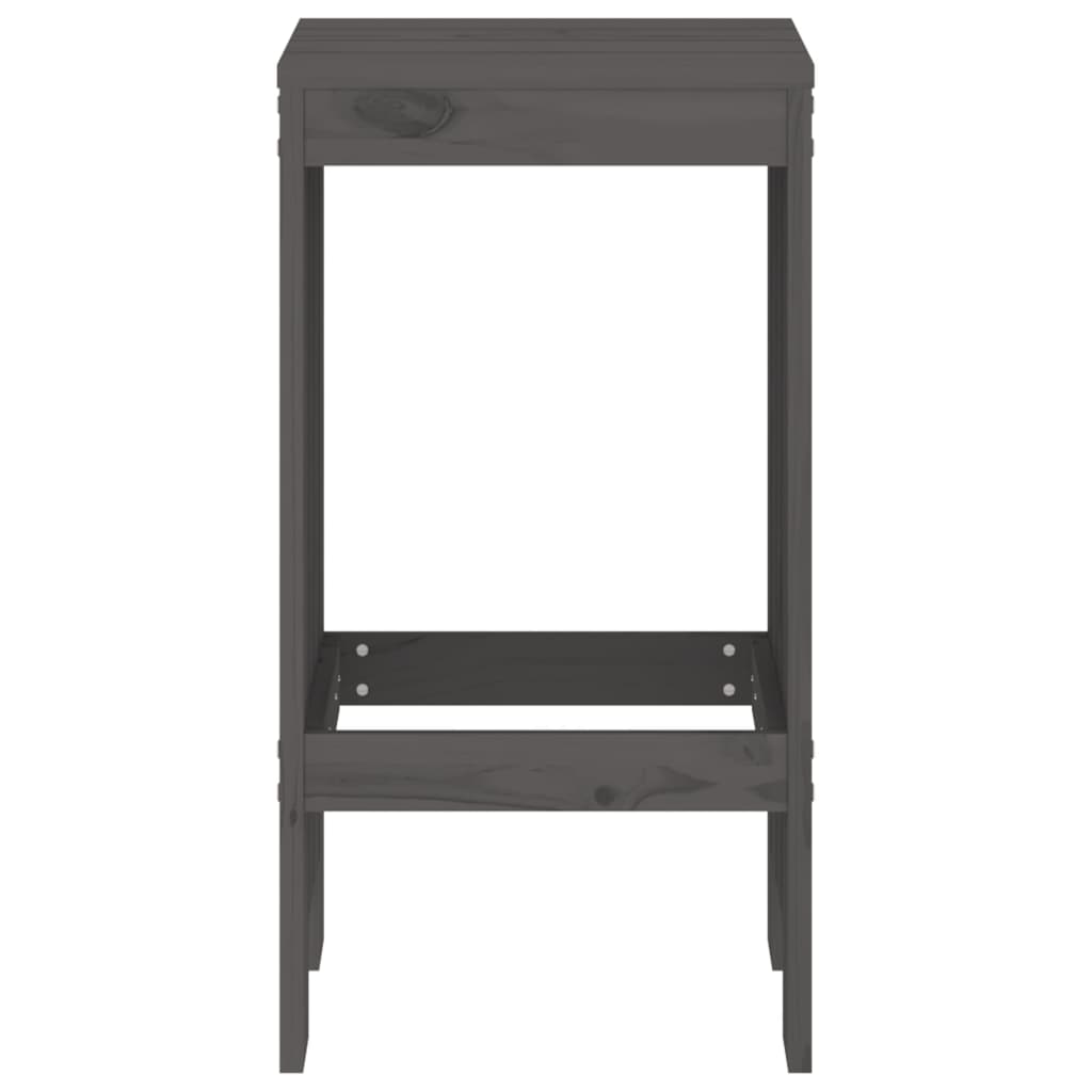 vidaXL Barhocker 2 Stk. Grau 40x36x75 cm Massivholz Kiefer