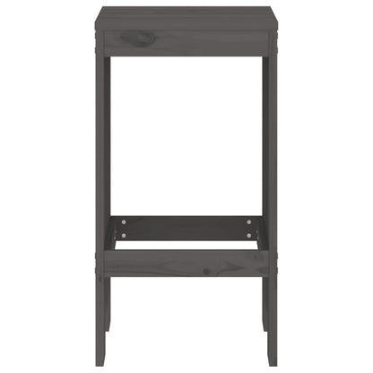 vidaXL Barhocker 2 Stk. Grau 40x36x75 cm Massivholz Kiefer