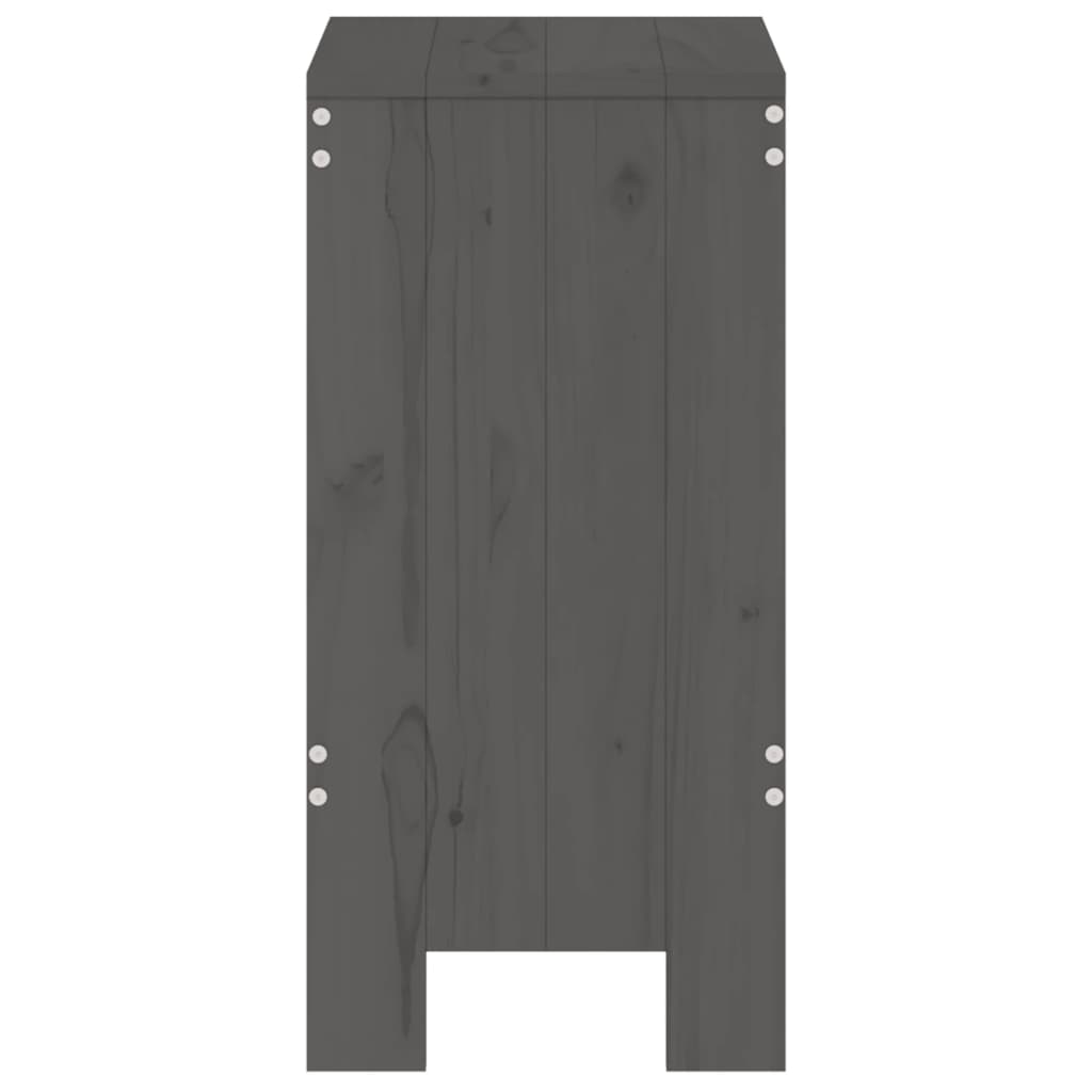 vidaXL Barhocker 2 Stk. Grau 40x36x75 cm Massivholz Kiefer