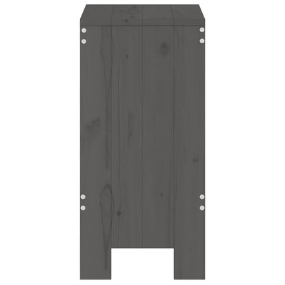 vidaXL Barhocker 2 Stk. Grau 40x36x75 cm Massivholz Kiefer
