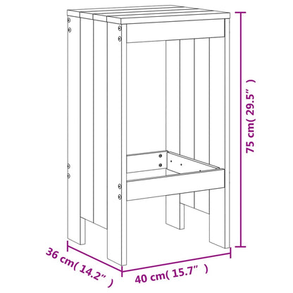 vidaXL Barhocker 2 Stk. Grau 40x36x75 cm Massivholz Kiefer