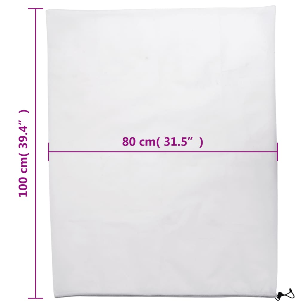 vidaXL Wintervlies mit Kordelzug 12 Stk. 70 g/m² 0,8x1 m