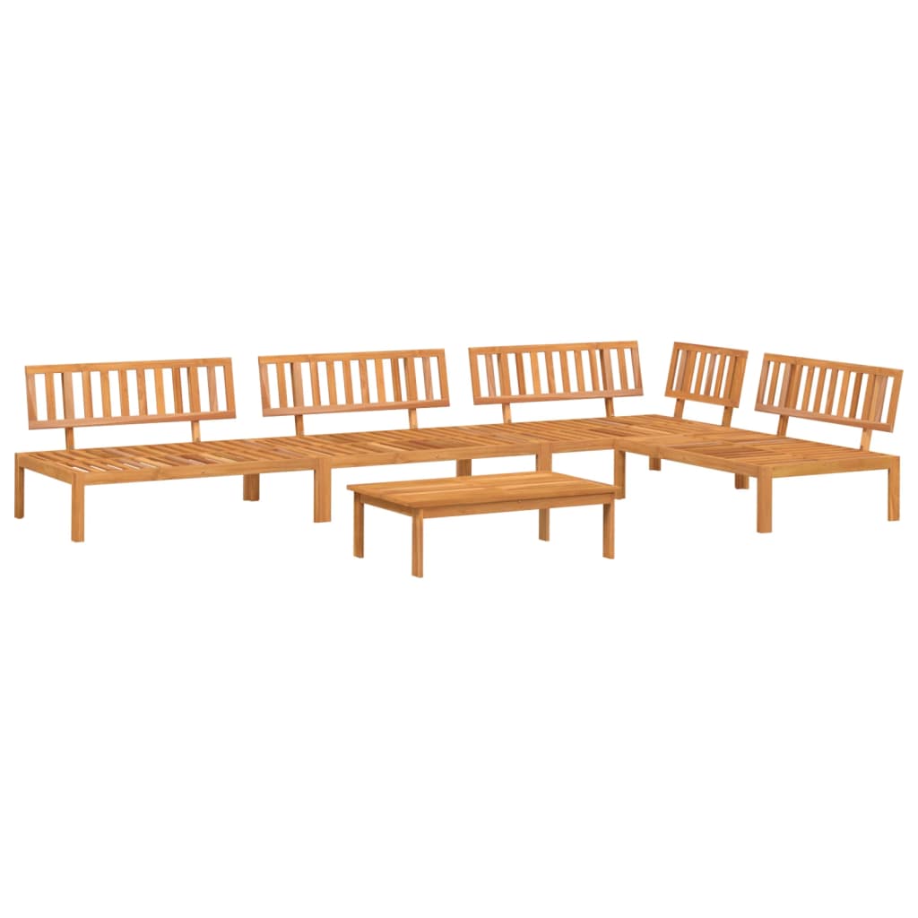 vidaXL 5-tlg. Garten-Sofagarnitur aus Paletten Massivholz Akazie