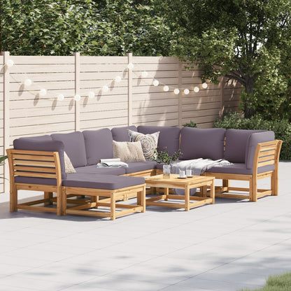 vidaXL 8-tlg. Garten-Lounge-Set mit Kissen Massivholz Akazie