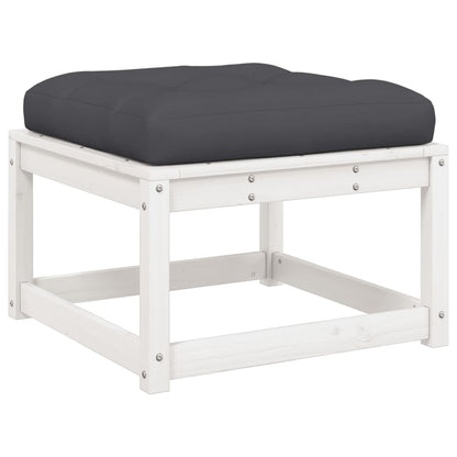 vidaXL 8-tlg. Garten-Lounge-Set mit Kissen Weiß Massivholz Kiefer