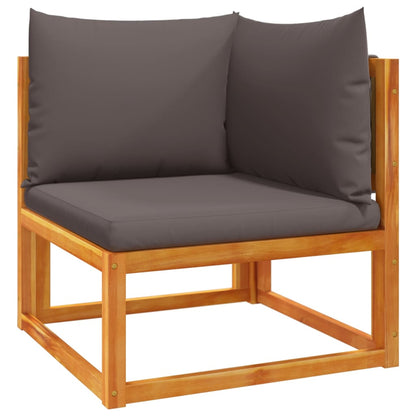 vidaXL 7-tlg. Gartensofa-Set mit Kissen Holz Akazie & Seil
