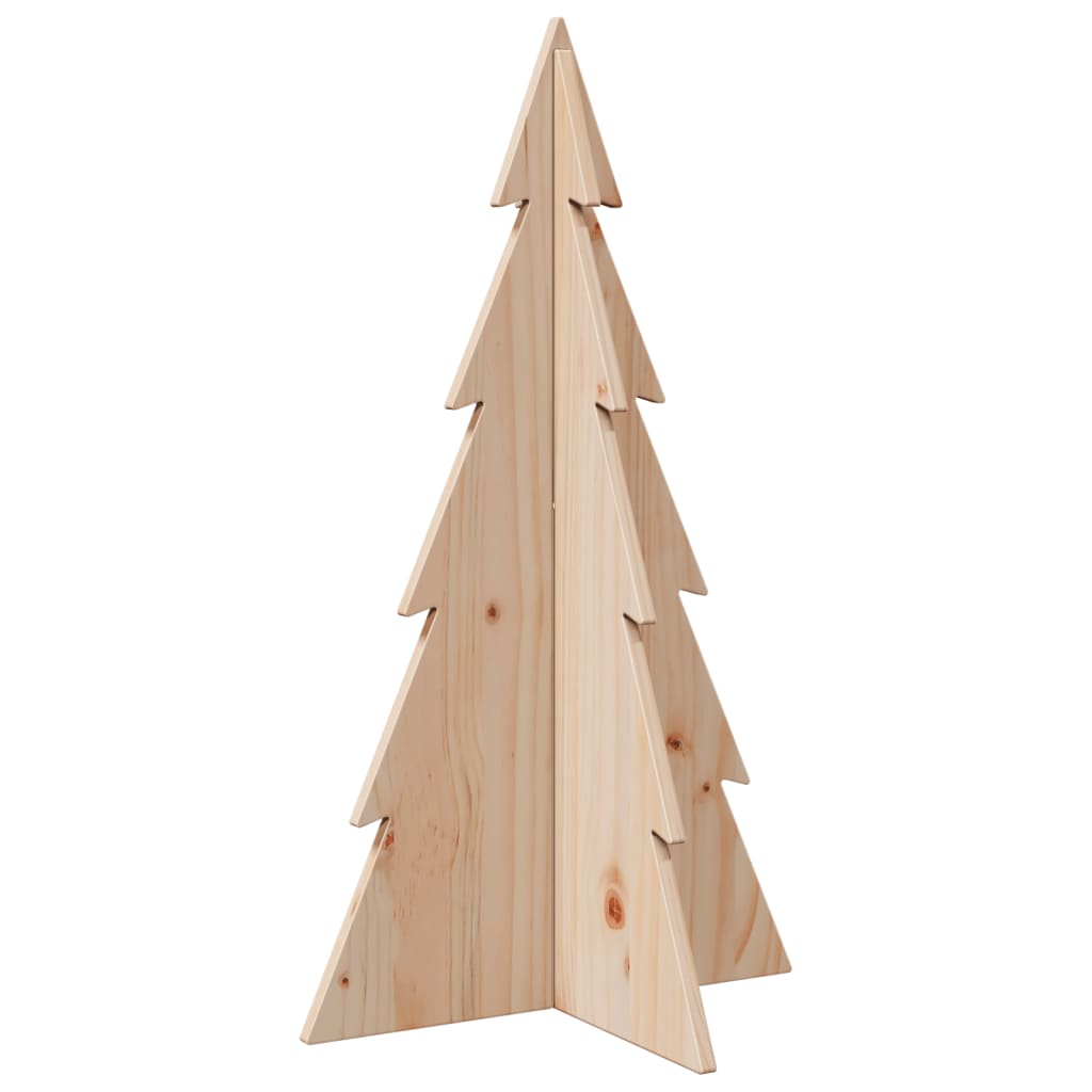 vidaXL Weihnachtsbaum Holz zum Schmücken 80 cm Massivholz Kiefer