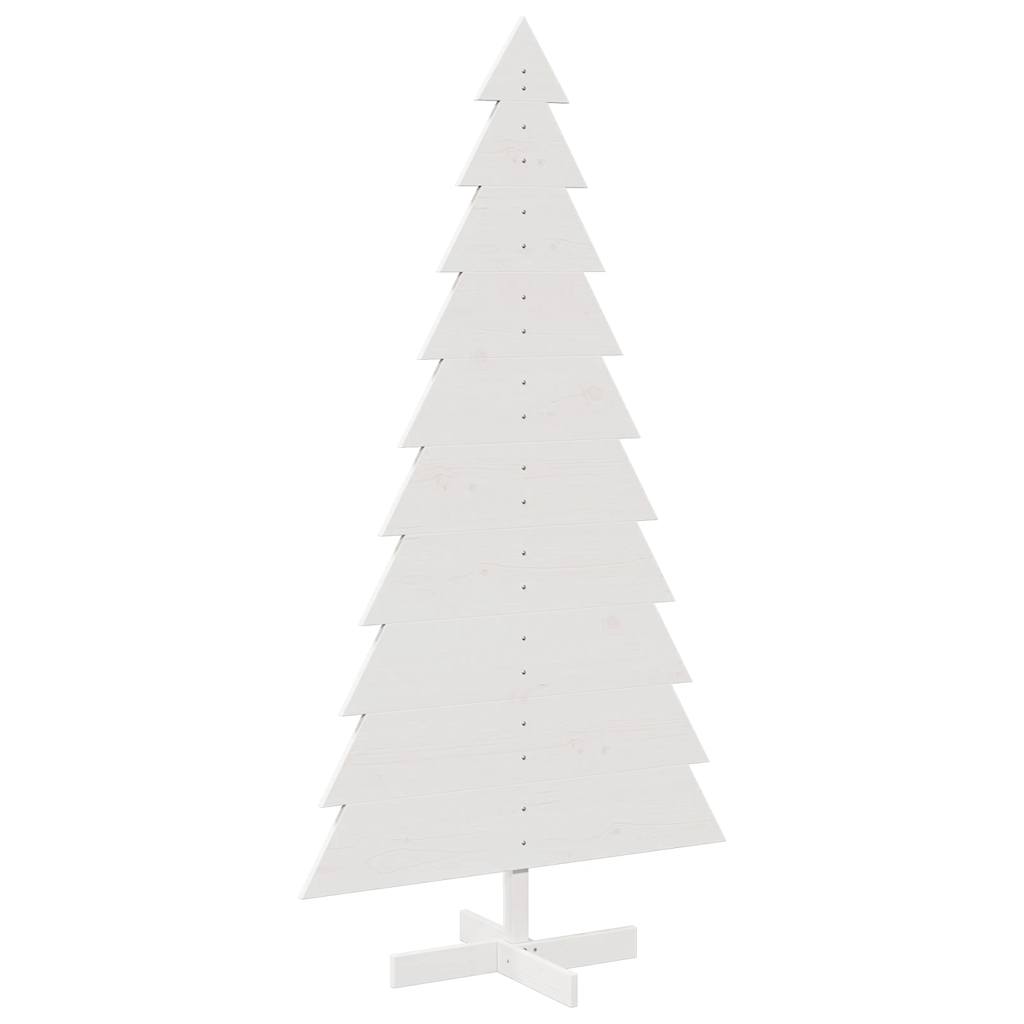 vidaXL Weihnachtsbaum zum Schmücken Weiß 180 cm Massivholz Kiefer
