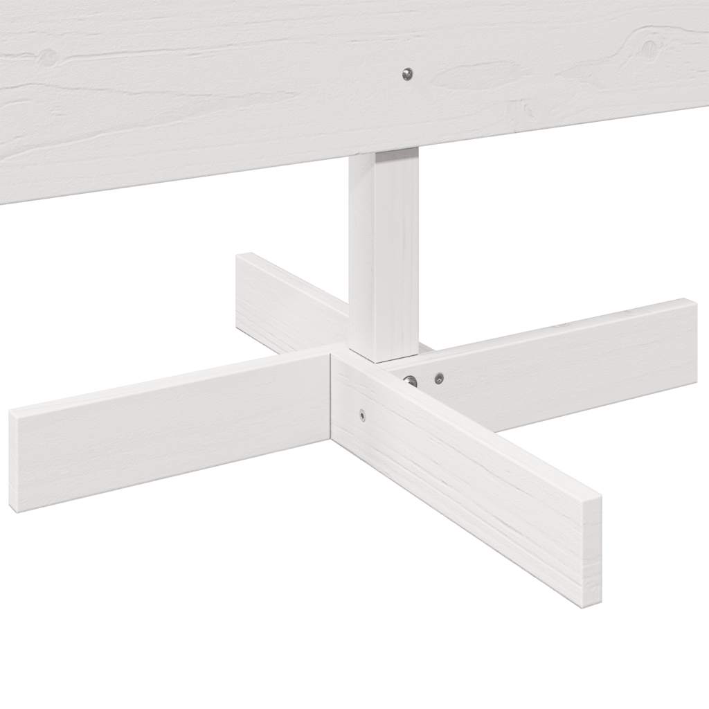 vidaXL Weihnachtsbaum zum Schmücken Weiß 180 cm Massivholz Kiefer