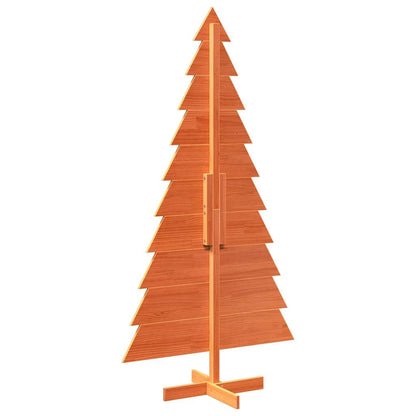 vidaXL Weihnachtsbaum zum Schmücken Wachsbraun 180cm Massivholz Kiefer