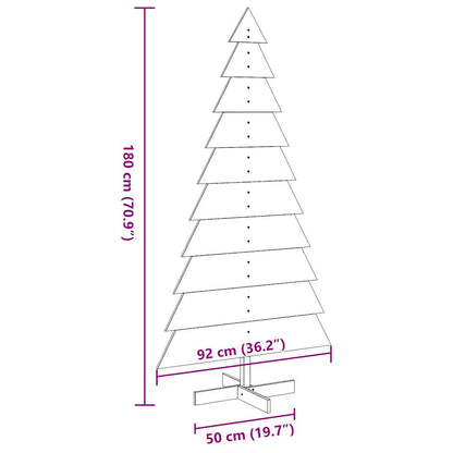 vidaXL Weihnachtsbaum zum Schmücken Wachsbraun 180cm Massivholz Kiefer