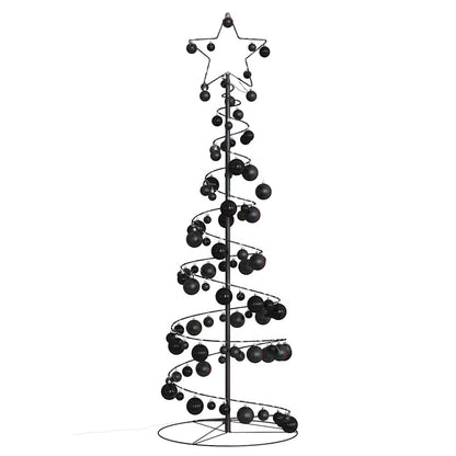 vidaXL LED Weihnachtsbaum mit Kugeln 100 LEDs Warmweiß 150 cm