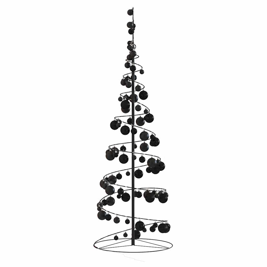 vidaXL LED Weihnachtsbaum mit Kugeln 100 LEDs Warmweiß 150 cm