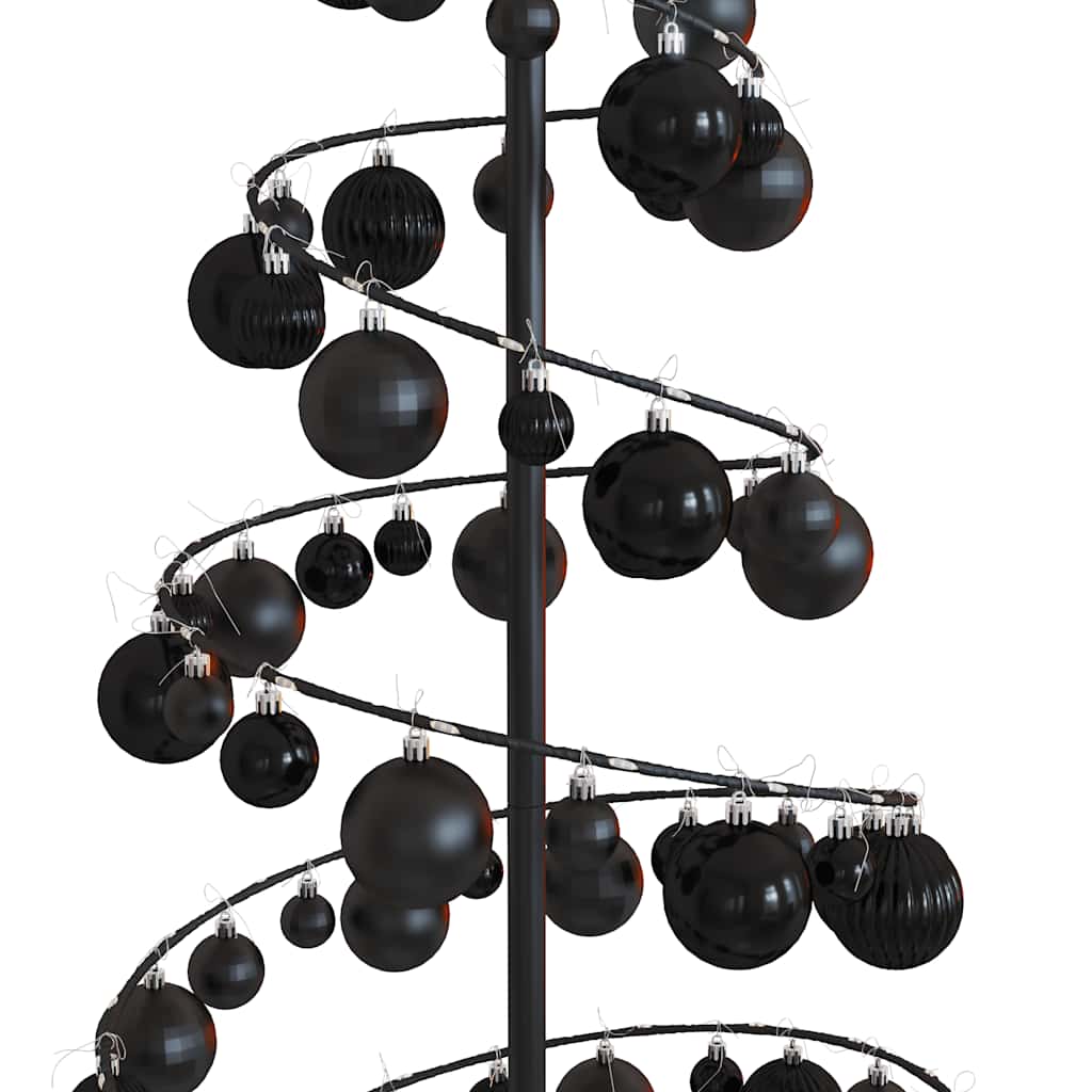 vidaXL LED Weihnachtsbaum mit Kugeln 100 LEDs Warmweiß 150 cm