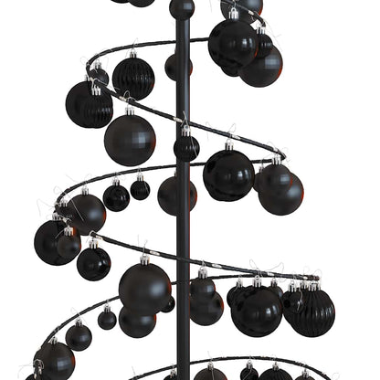 vidaXL LED Weihnachtsbaum mit Kugeln 100 LEDs Warmweiß 150 cm