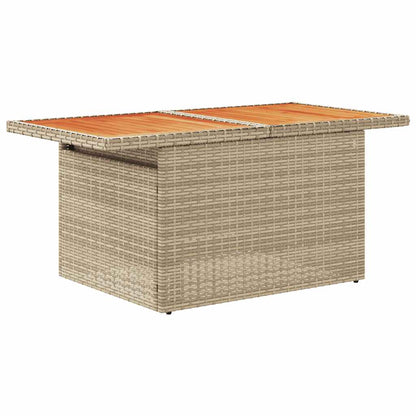 vidaXL 8-tlg. Garten-Sofagarnitur mit Kissen Beige Poly Rattan